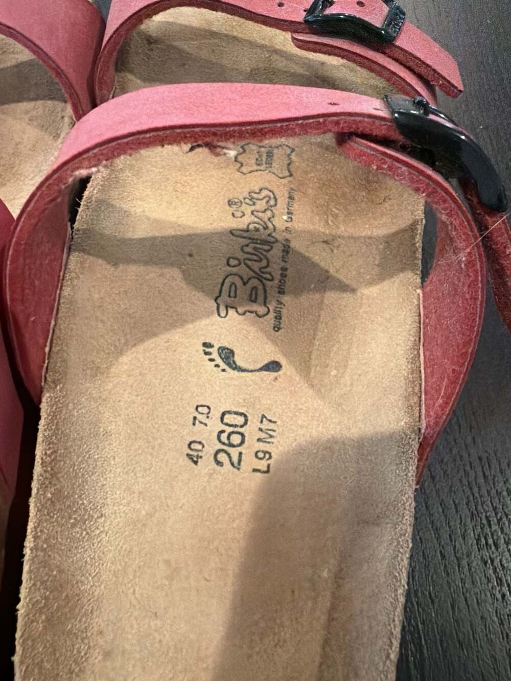 Birki's by Birkenstock Belmont Pink Leather Double Strap Sandals Size 40 new old - Picture 6 of 8